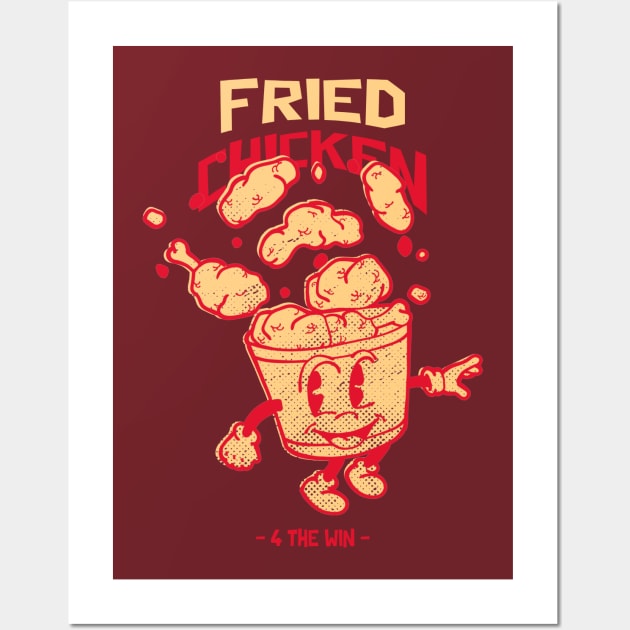 Fried Chicken  4 The Win Design Wall Art by ArtPace